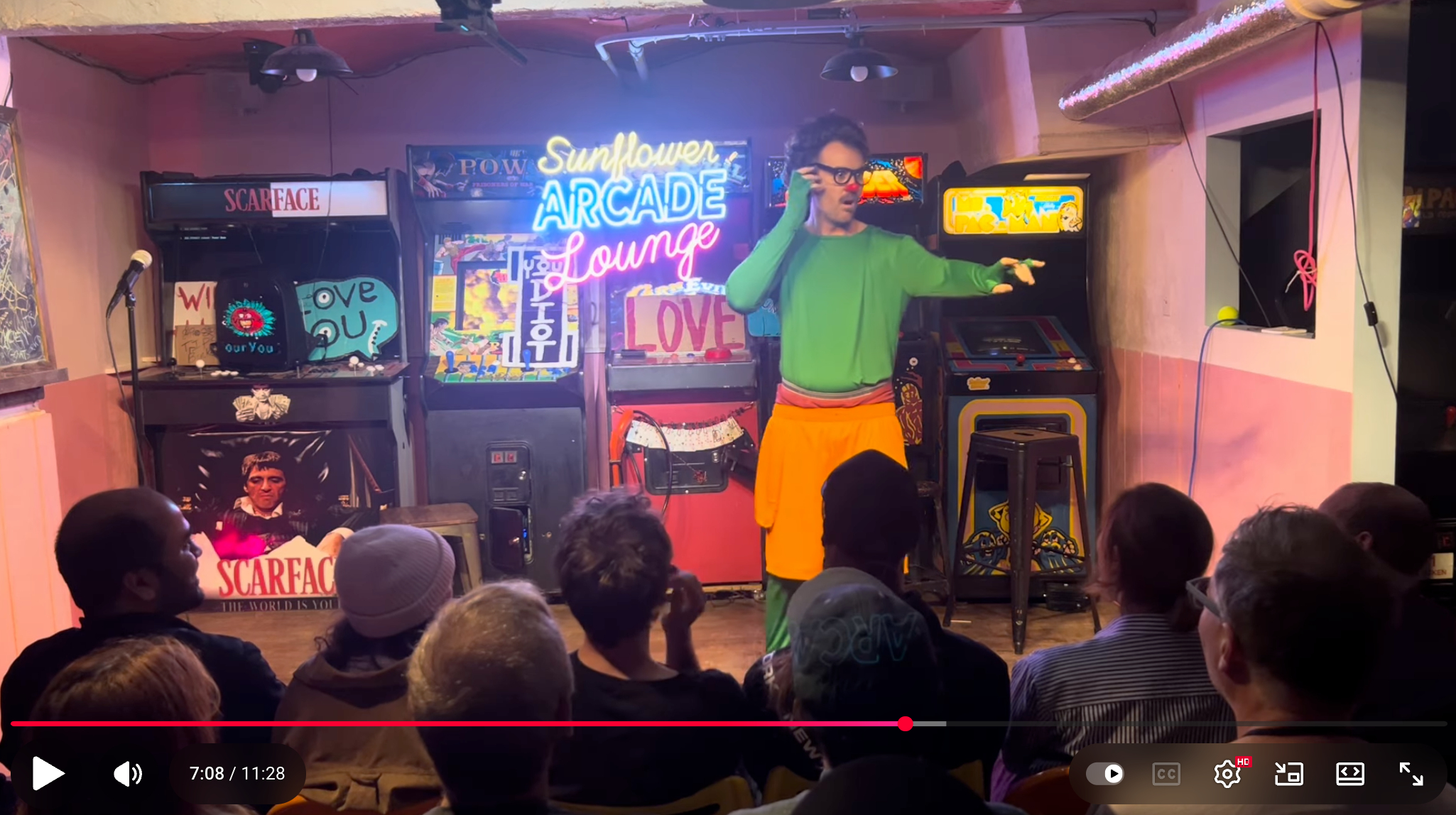 Ryan Pater performing at Idiots Hour - Tommy Ache show